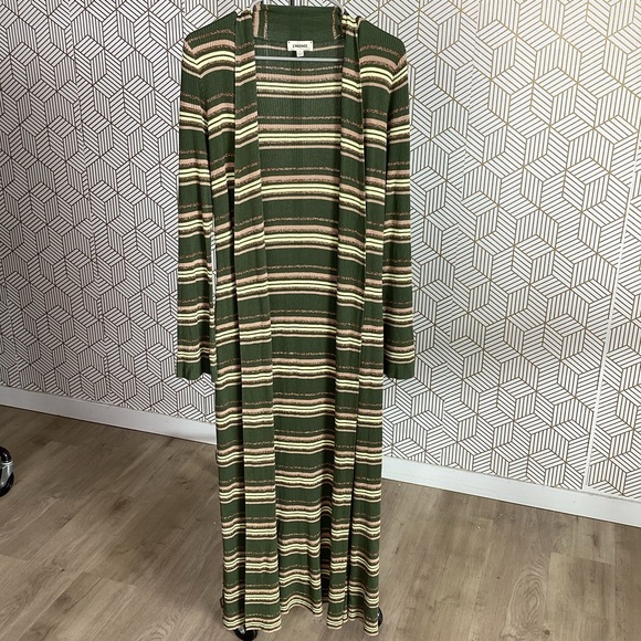 L'Agence Women's Marija Striped Duster Cardigan large - Picture 2 of 7